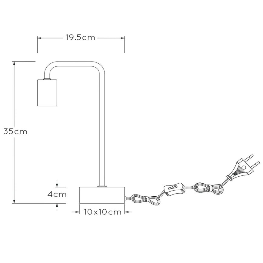 Lucide 45565/01/30 - Lampada da tavolo LORIN 1xE27/40W/230V nera