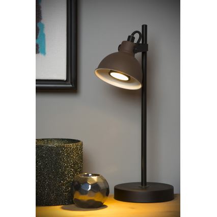 Lucide 45573/01/97 - Lampada da tavolo DAMIAN 1xGU10/35W/230V marrone