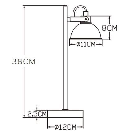 Lucide 45573/01/97 - Lampada da tavolo DAMIAN 1xGU10/35W/230V marrone