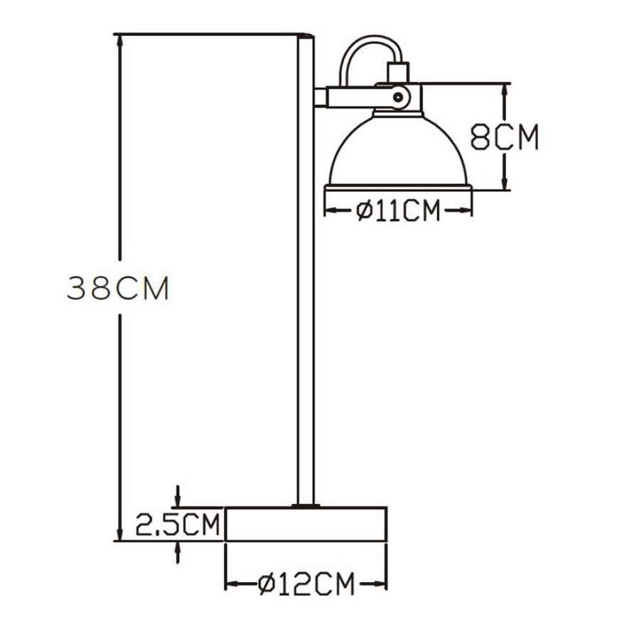 Lucide 45573/01/97 - Lampada da tavolo DAMIAN 1xGU10/35W/230V marrone