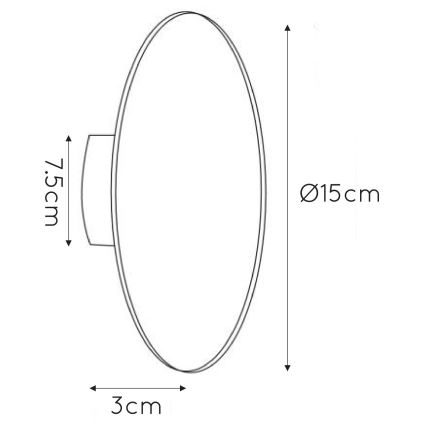 Lucide 46201/06/30 - Applique LED EKLYPS LED/7W/230V nero
