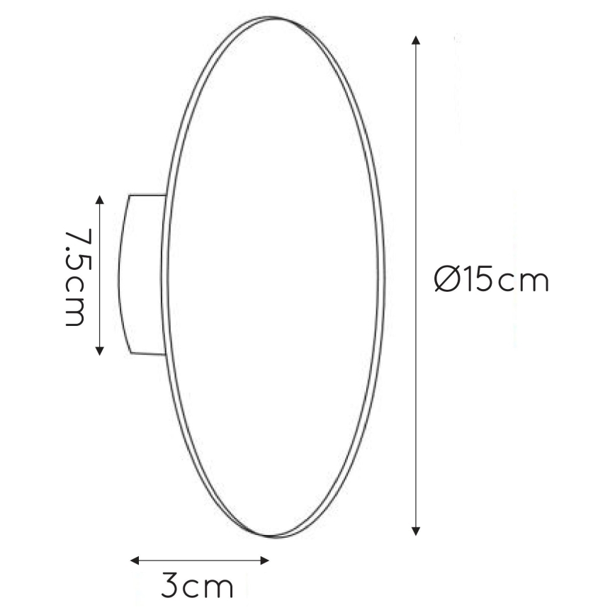 Lucide 46201/06/30 - Applique LED EKLYPS LED/7W/230V nero
