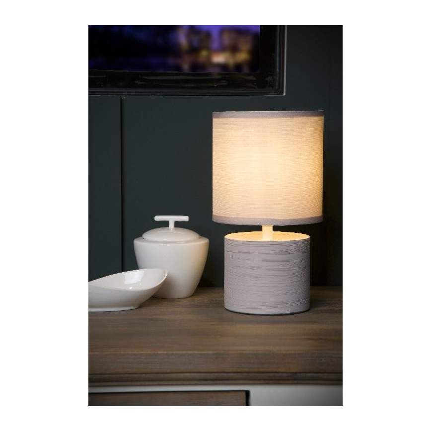 Lucide 47502/81/38 - Lampe de table GREASBY 1xE14/40W/230V crème