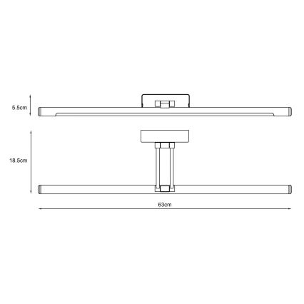 Lucide 48200/12/11 - Applique pour tableau GAVIN LED/13W/230V IP21 chrome brillant
