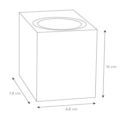 Lucide 69800/01/30 - Applique da esterno ZARO 1xGU10/35W/230V IP44 nero