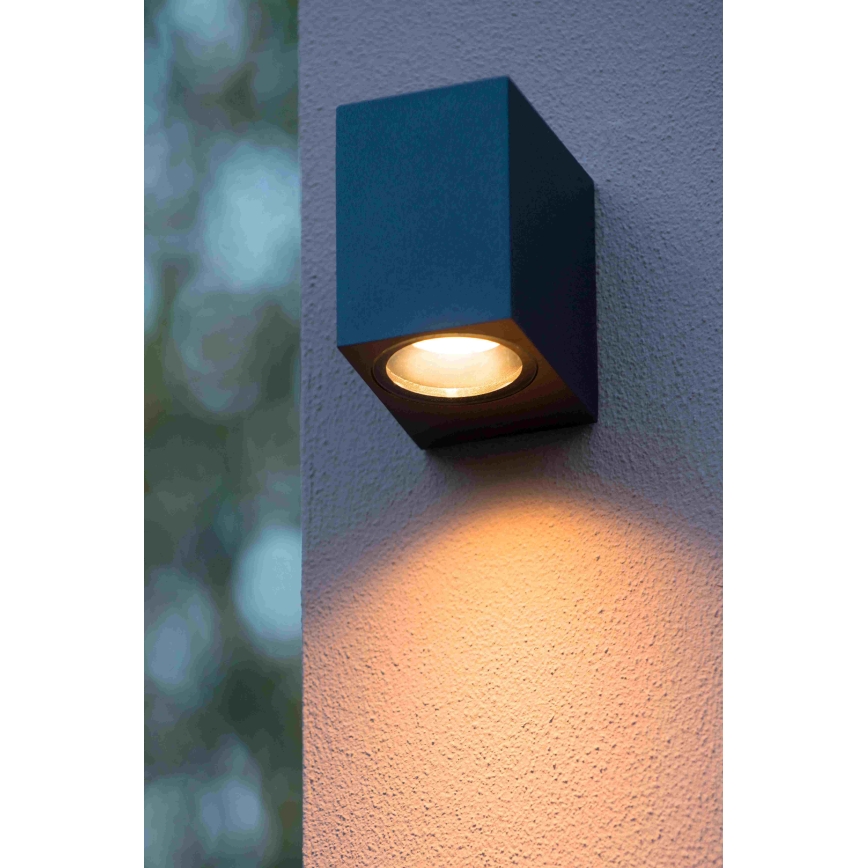 Lucide 69800/01/30 - Outdoor-Wandleuchte ZARO 1xGU10/35W/230V IP44 schwarz