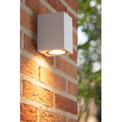 Lucide 69800/01/31 - Außenwandleuchte ZARO 1xGU10/35W/230V IP44 weiß