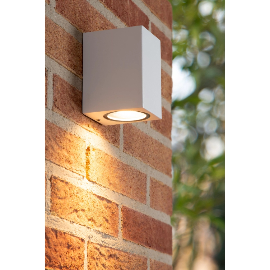 Lucide 69800/01/31 - Außenwandleuchte ZARO 1xGU10/35W/230V IP44 weiß