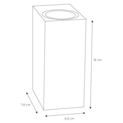 Lucide 69800/02/30 - Applique da esterno ZARO 2xGU10/35W/230V IP44 nera