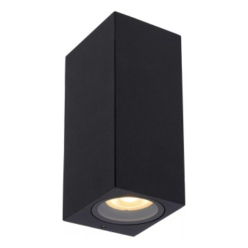 Lucide 69800/02/30 - Applique murale d'extérieur ZARO 2xGU10/35W/230V IP44 noire