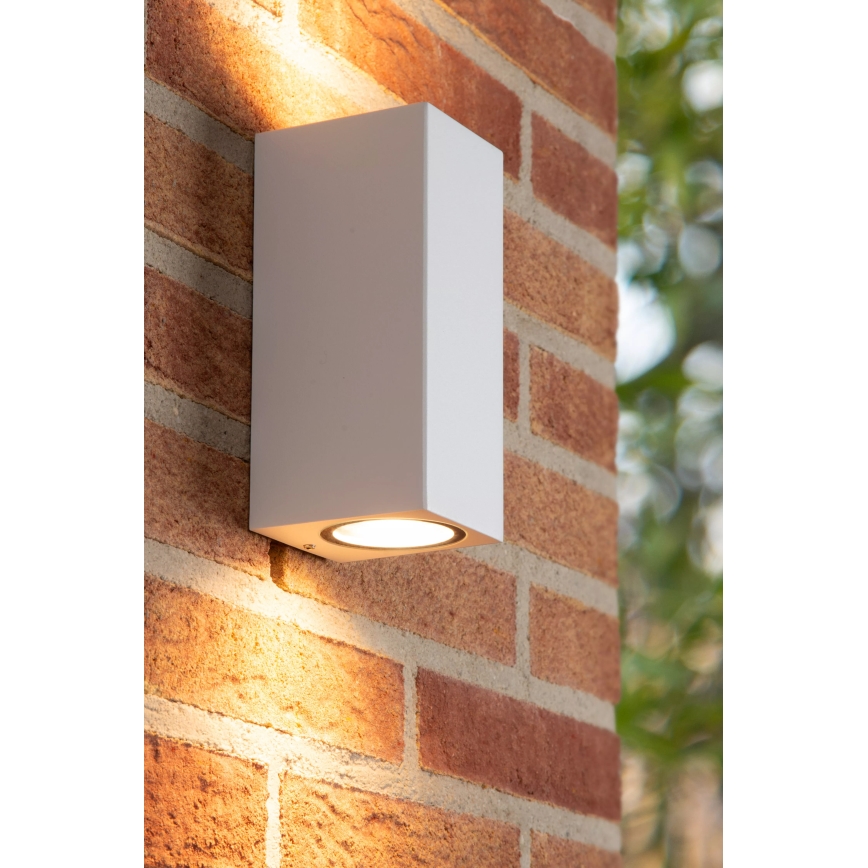 Lucide 69800/02/31 - Außenwandbeleuchtung ZARO 2xGU10/35W/230V IP44 weiß