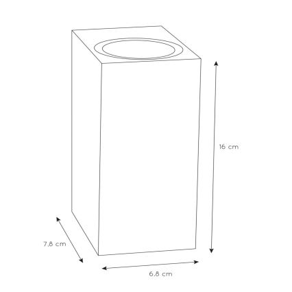 Lucide 69800/02/31 - Außenwandbeleuchtung ZARO 2xGU10/35W/230V IP44 weiß