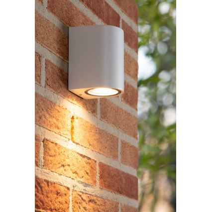 Lucide 69801/01/31 - Applique da esterno ZARO 1xGU10/35W/230V IP44 bianco