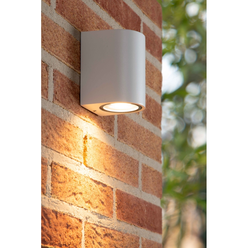 Lucide 69801/01/31 - Applique da esterno ZARO 1xGU10/35W/230V IP44 bianco
