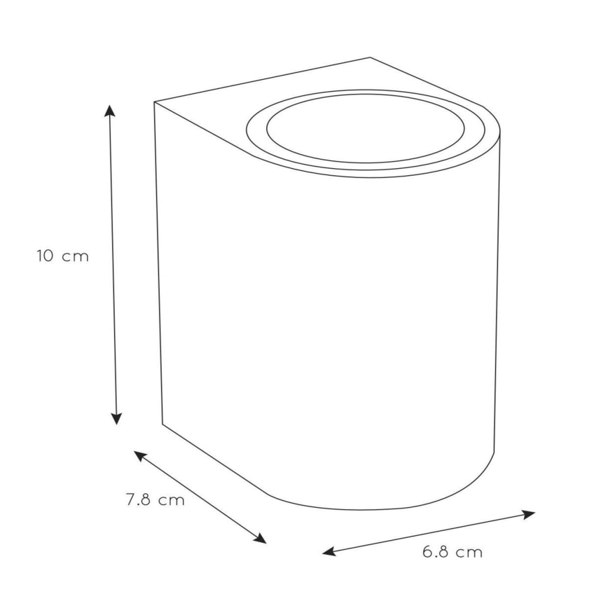 Lucide 69801/01/31 - Applique murale extérieure ZARO 1xGU10/35W/230V IP44 blanc