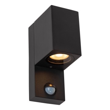 Lucide 69802/01/30 - Outdoor-Leuchte mit Sensor ZARO 1xGU10/7W/230V IP65 schwarz