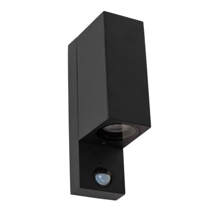 Lucide 69802/02/30 - Outdoor-Leuchte mit Sensor ZARO 2xGU10/7W/230V IP65 schwarz