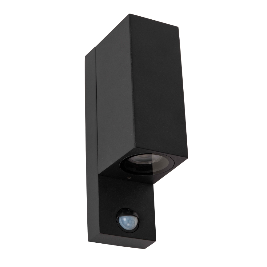 Lucide 69802/02/30 - Outdoor-Leuchte mit Sensor ZARO 2xGU10/7W/230V IP65 schwarz