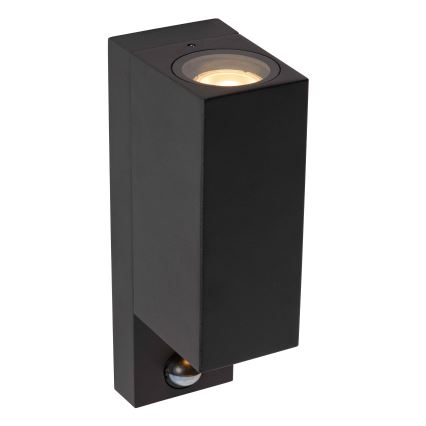 Lucide 69802/02/30 - Outdoor-Leuchte mit Sensor ZARO 2xGU10/7W/230V IP65 schwarz