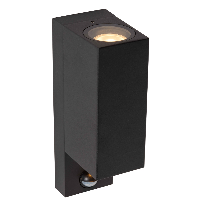 Lucide 69802/02/30 - Outdoor-Leuchte mit Sensor ZARO 2xGU10/7W/230V IP65 schwarz