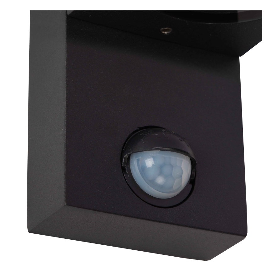 Lucide 69802/02/30 - Outdoor-Leuchte mit Sensor ZARO 2xGU10/7W/230V IP65 schwarz