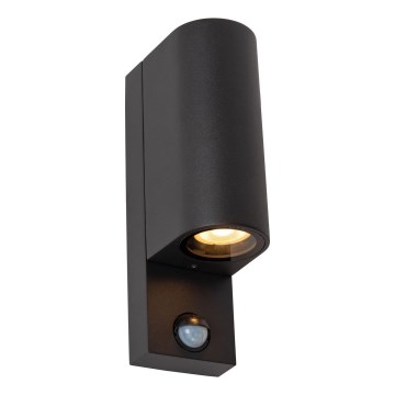 Lucide 69803/02/30 - Outdoor-Leuchte mit Sensor ZARO 2xGU10/7W/230V IP65 schwarz