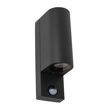 Lucide 69803/02/30 - Outdoor-Leuchte mit Sensor ZARO 2xGU10/7W/230V IP65 schwarz