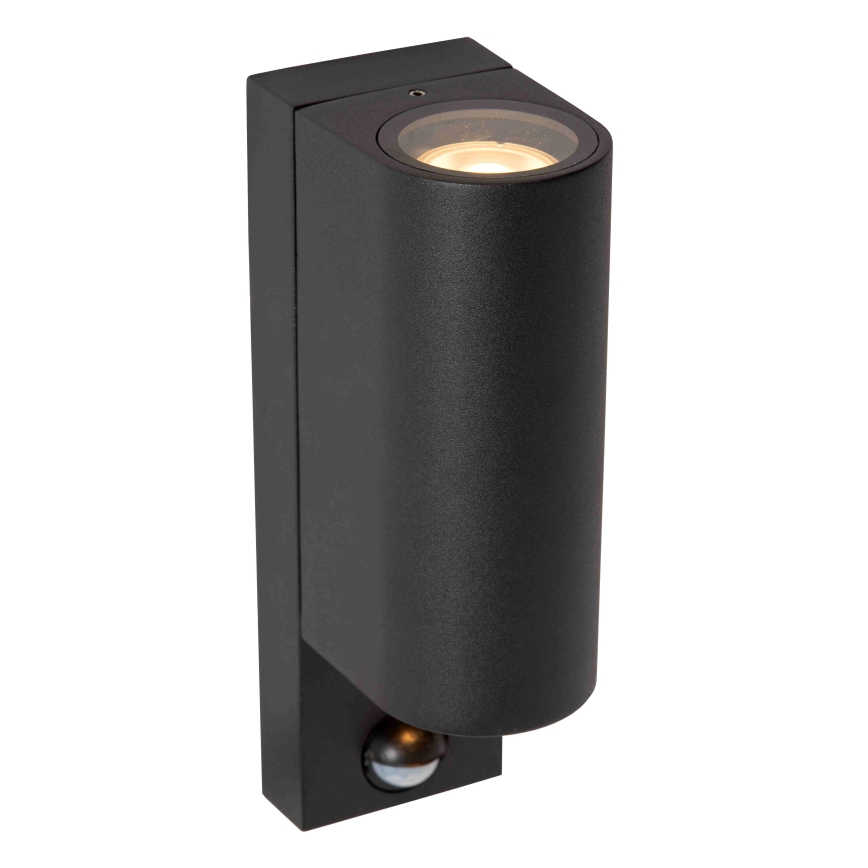Lucide 69803/02/30 - Outdoor-Leuchte mit Sensor ZARO 2xGU10/7W/230V IP65 schwarz