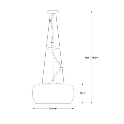 Lucide 70463/05/11 - Suspension PEARL 5xG9/28W/230V