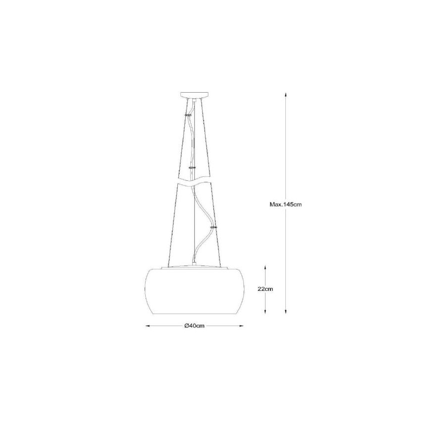 Lucide 70463/05/11 - Suspension PEARL 5xG9/28W/230V