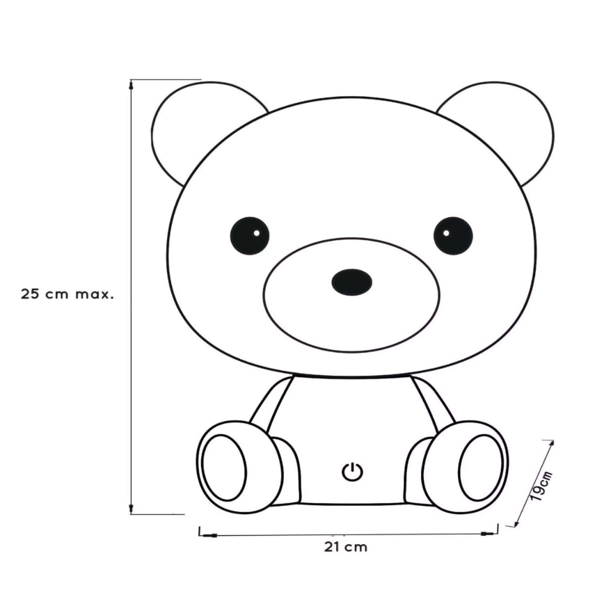 Lucide 71590/03/31 - Lampada LED notturna per bambini DODO LED/3W/230V bianca orso