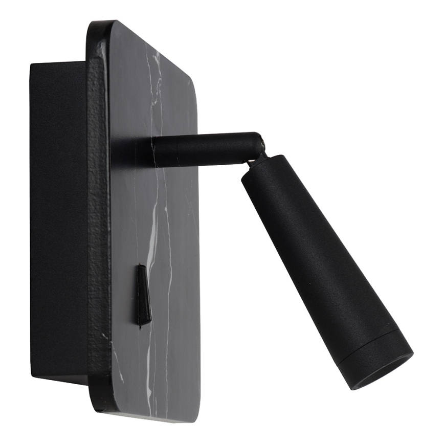 Lucide 77282/03/30 - LED-Wandstrahler OREGON LED/4W/230V USB schwarz