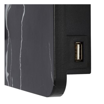 Lucide 77282/03/30 - LED-Wandstrahler OREGON LED/4W/230V USB schwarz