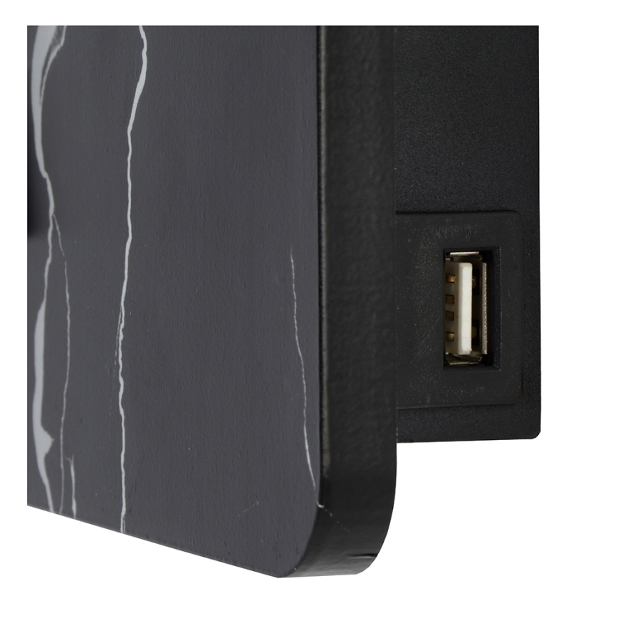 Lucide 77282/03/30 - Luce Spot da parete a LED OREGON LED/4W/230V USB nero