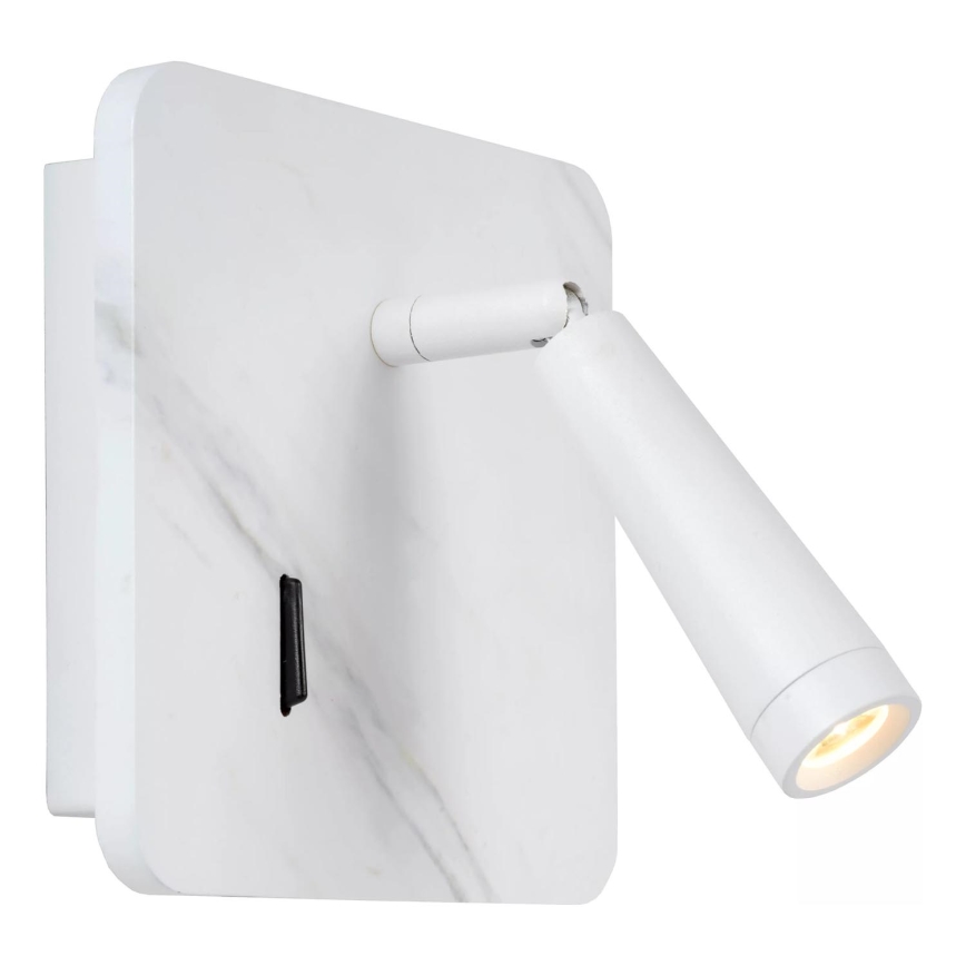 Lucide 77282/03/31 - Luce Spot da parete a LED OREGON LED/4W/230V USB bianco