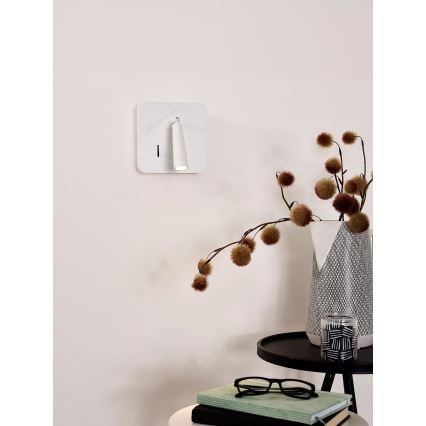 Lucide 77282/03/31 - Luce Spot da parete a LED OREGON LED/4W/230V USB bianco