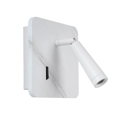 Lucide 77282/03/31 - Luce Spot da parete a LED OREGON LED/4W/230V USB bianco