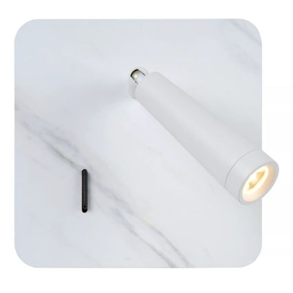 Lucide 77282/03/31 - Luce Spot da parete a LED OREGON LED/4W/230V USB bianco
