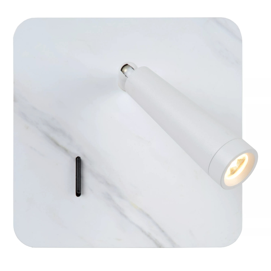 Lucide 77282/03/31 - Luce Spot da parete a LED OREGON LED/4W/230V USB bianco
