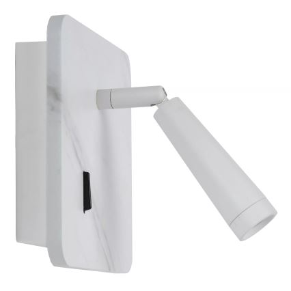 Lucide 77282/03/31 - Luce Spot da parete a LED OREGON LED/4W/230V USB bianco