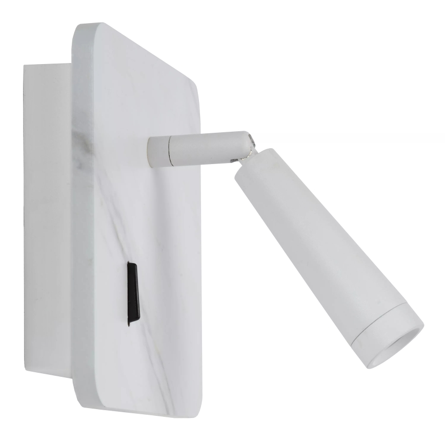 Lucide 77282/03/31 - Luce Spot da parete a LED OREGON LED/4W/230V USB bianco