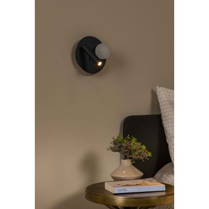 Lucide 77286/02/30 - Applique murale MATIZ 2xLED/3,5W/230V USB noir
