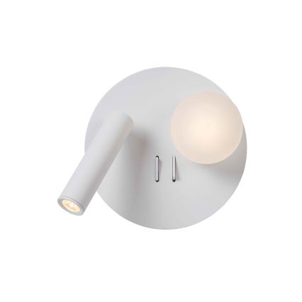 Lucide 77286/02/31 - Applique murale MATIZ 2xLED/3,5W/230V USB blanc