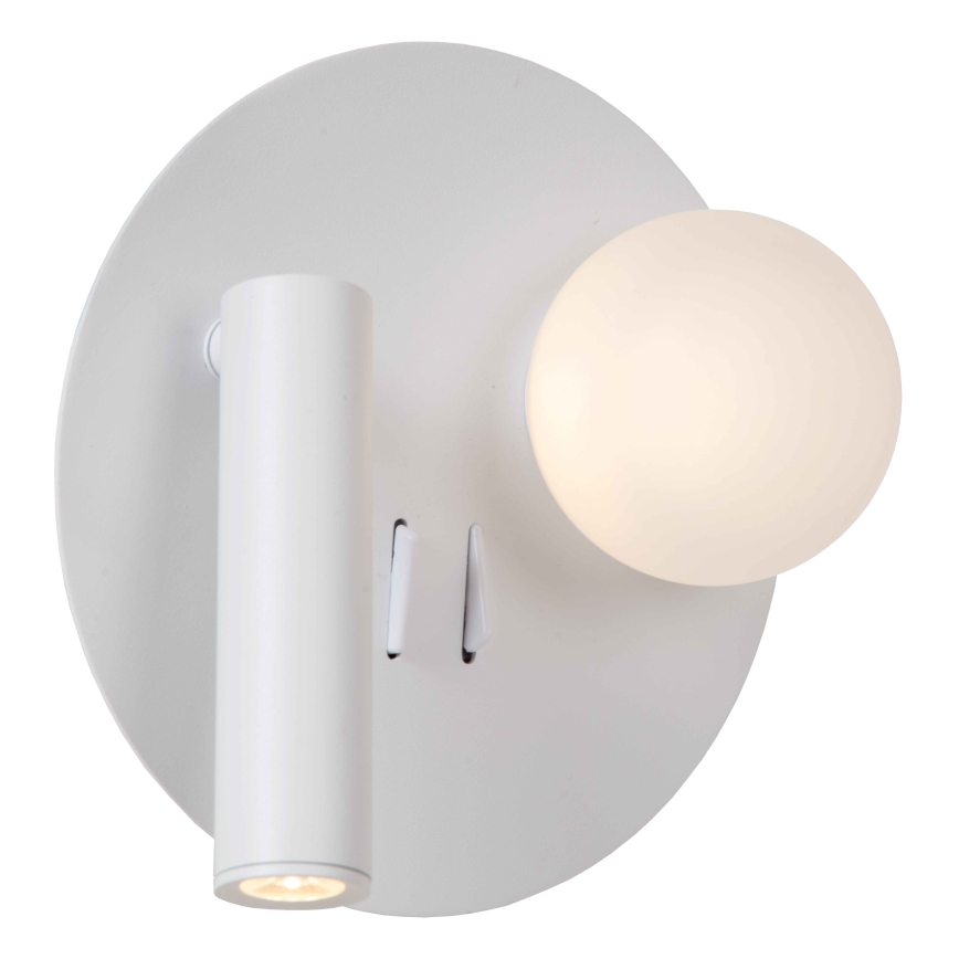 Lucide 77286/02/31 - Applique murale MATIZ 2xLED/3,5W/230V USB blanc