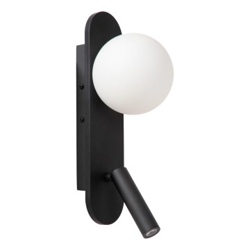 Lucide 77287/05/30 - Applique a LED KELLY 1xG9/5W + LED/3,5W/230V nero