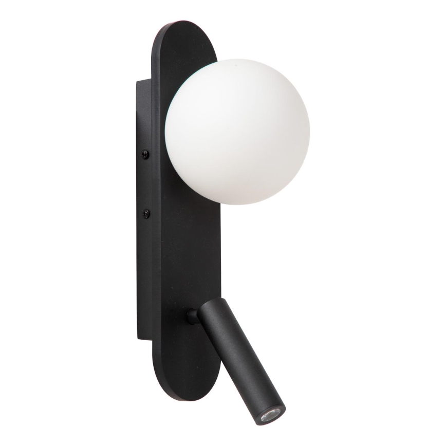 Lucide 77287/05/30 - Applique a LED KELLY 1xG9/5W + LED/3,5W/230V nero