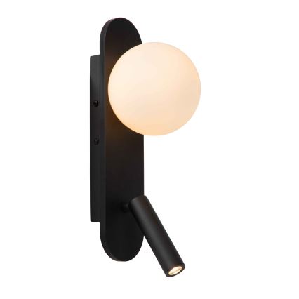 Lucide 77287/05/30 - Applique a LED KELLY 1xG9/5W + LED/3,5W/230V nero