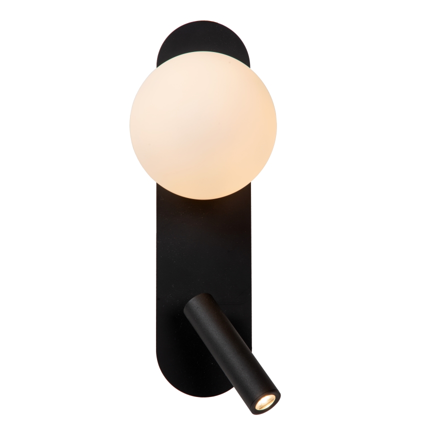 Lucide 77287/05/30 - Applique a LED KELLY 1xG9/5W + LED/3,5W/230V nero