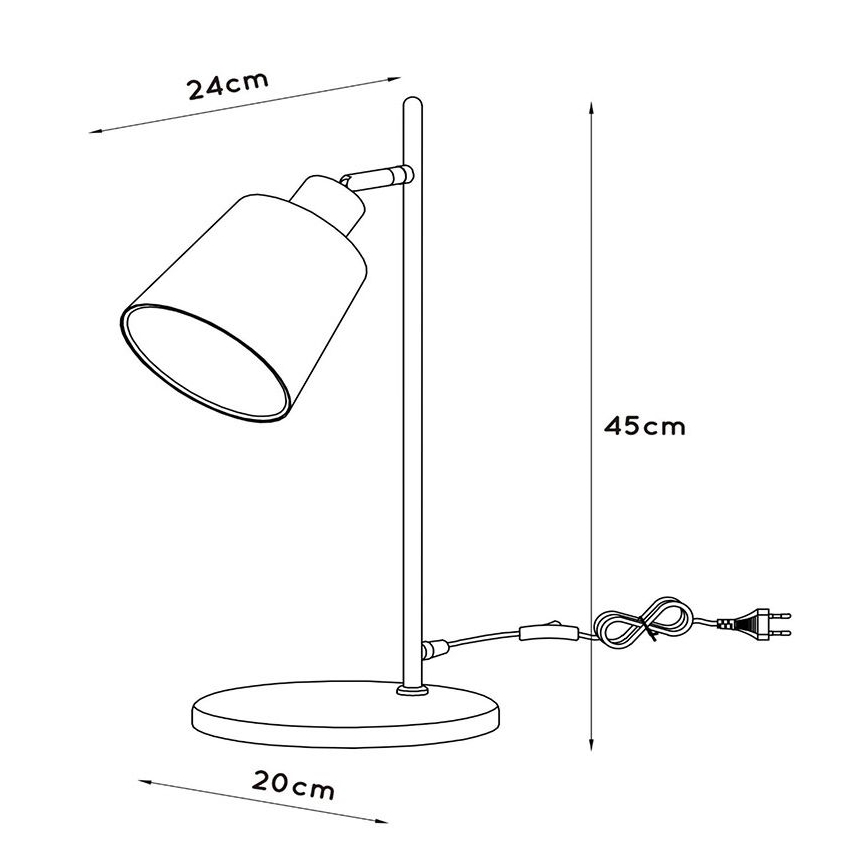 Lucide 77583/81/31 - Lampe de table PIPPA 1xE27/25W/230V