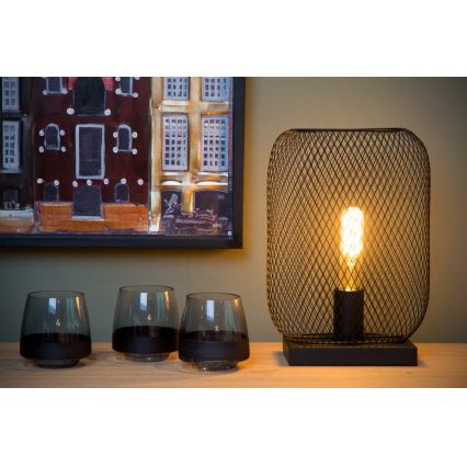 Lucide 78592/01/30 - Tischleuchte MESH 1xE27/60W/230V schwarz